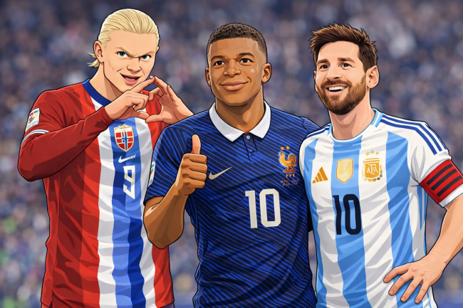Messi, Mbappé e Haaland
