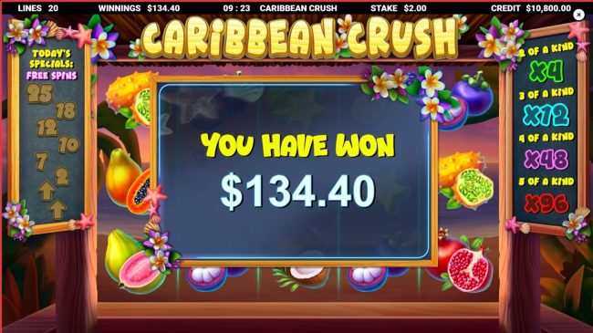Caribbean Crush-bonus